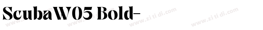 ScubaW05 Bold字体转换
